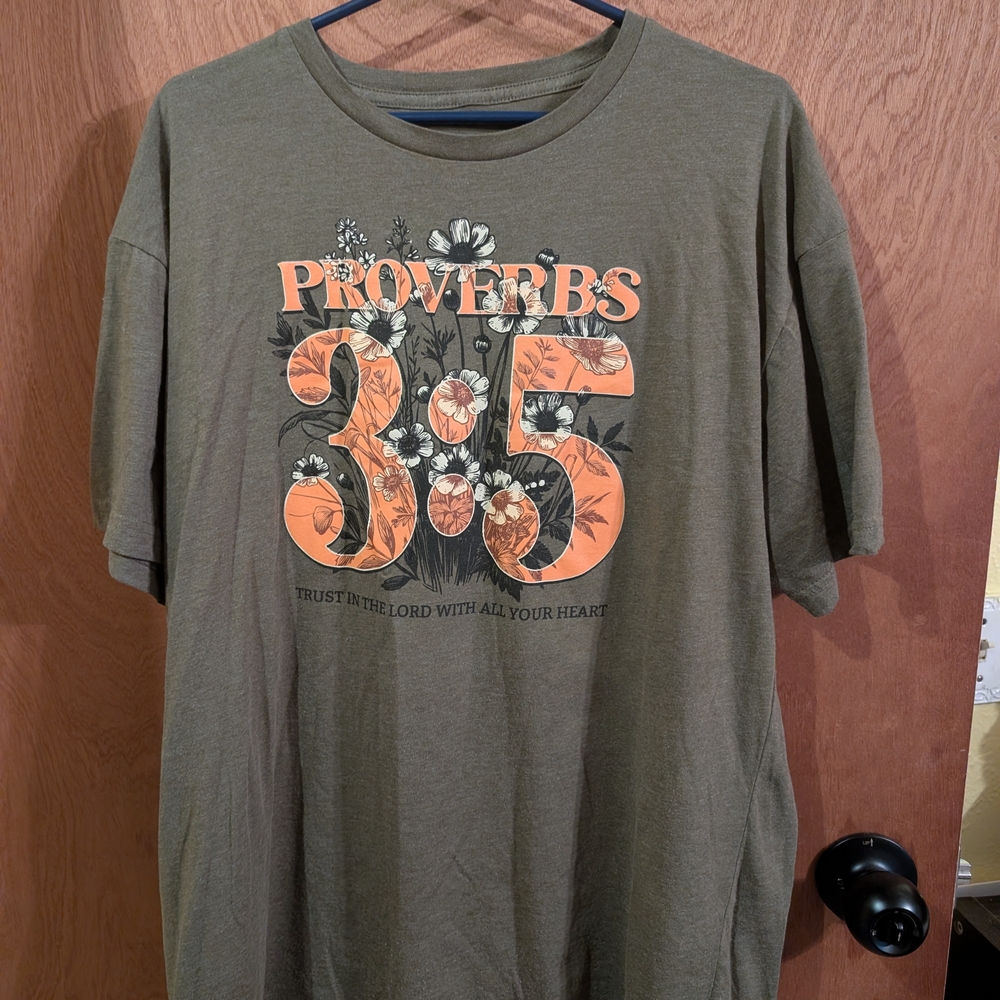 Love in Olive Proverbs Graphic Tee